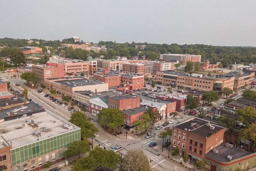 Kent, OH Insurance - View of Downtown Kent Ohio from the Sky
